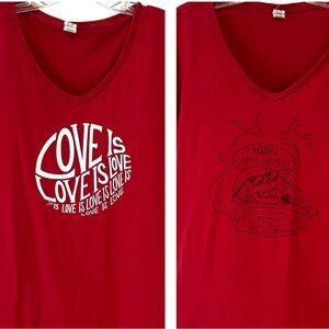 Bundle of 2 Red Lin Manuel Miranda Cotton Tees‎ in Size L